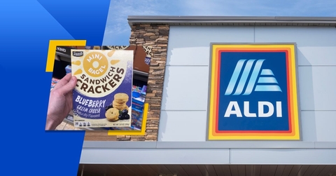 aldi store logo and featured item