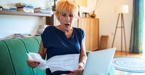 worried senior woman