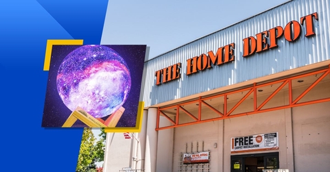 home depot store exterior and featured item