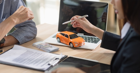 car contract agreement concept