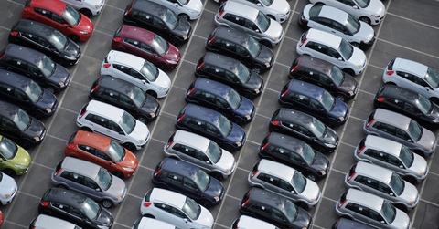 car dealership yard at a port
