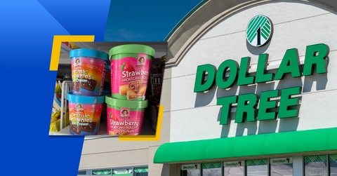 Dollar tree store logo and featured item
