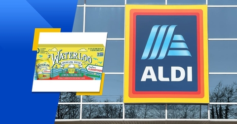 aldi store exterior and featured item