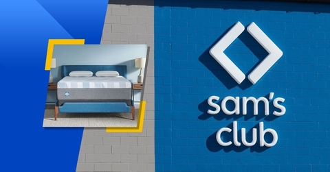 sam&#x27;s club store exterior logo and featured item