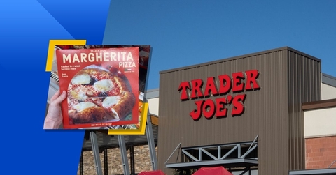 trader joes store exterior and featured item