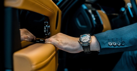 businessman with luxury watch