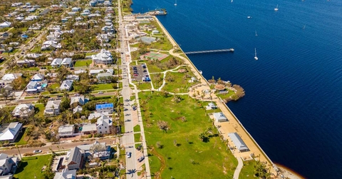 aerial photo coastal scene