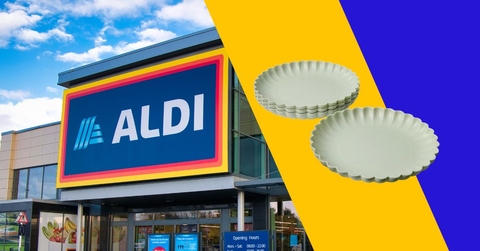 Aldi store exterior and featured item