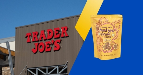 trader joes store exterior and featured item