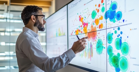 data scientist presenting findings