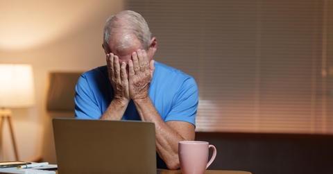 senior man feeling stressed