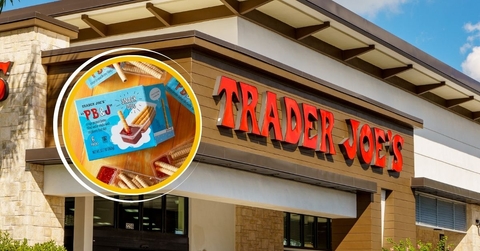 trader joe&#x27;s store exterior and featured item