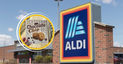 Aldi store exterior and featured item
