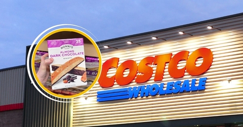 Costco store exterior logo and featured item