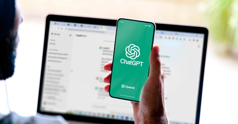 Man using ChatGPT in the mobile phone