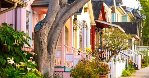 colorful houses in california