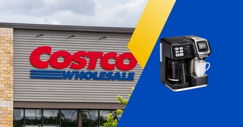 costco header with coffee maker