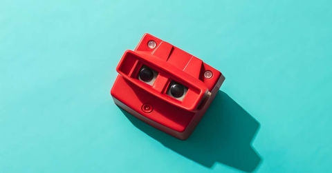 image of a red view master toy