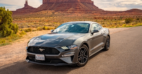 ford mustang parked