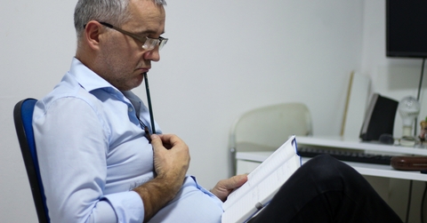 worried middle-aged businessman