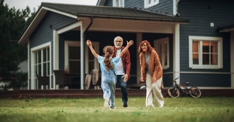 happy to meet their granddaughter