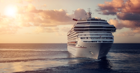 luxury cruise ship leaving port