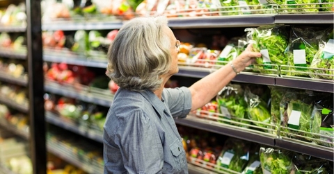 Elderly Woman Grocery Shopping