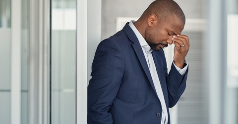 stressed businessman at the office
