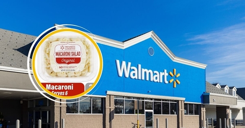 Walmart store with macaroni salad collage
