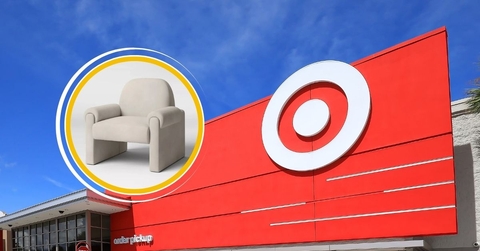 Target storefront with chair collage