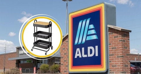 Aldi store logo and featured item