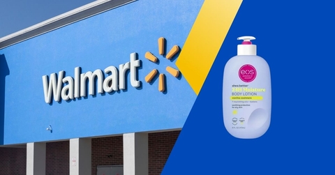 Walmart storefront with lotion collage 