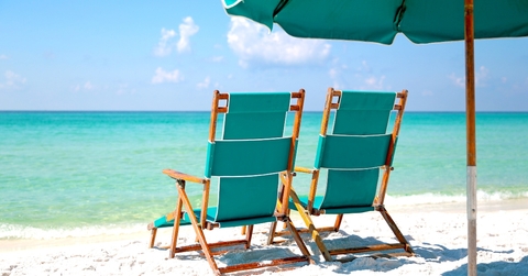 summer vacation beach chairs