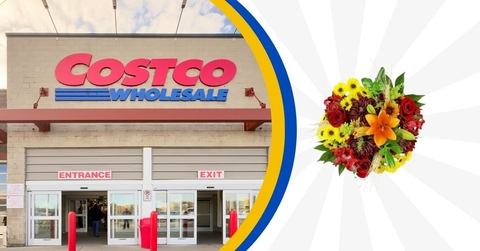 Costco template with floral bouquet