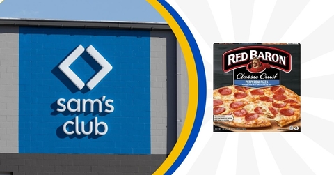 Sam&#x27;s Club template with Red Baron pizza
