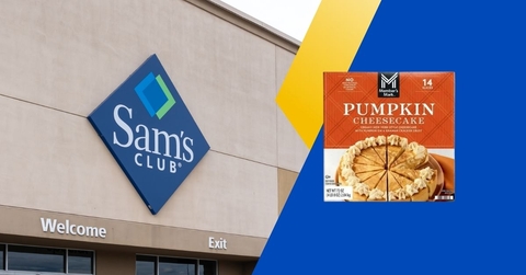 Sam&#x27;s Club store with pumpkin cheesecake collage
