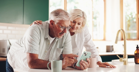 old couple in kitchen