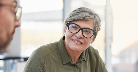 Older woman listening