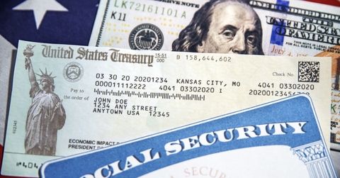 social security card and treasurey check concept