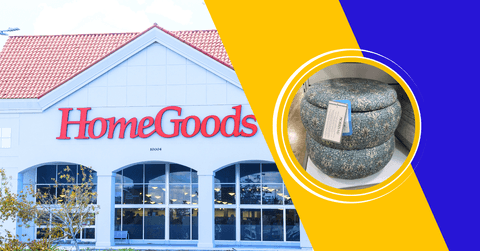 Collage HomeGoods store front and product