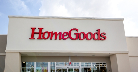 A HomeGoods storefront