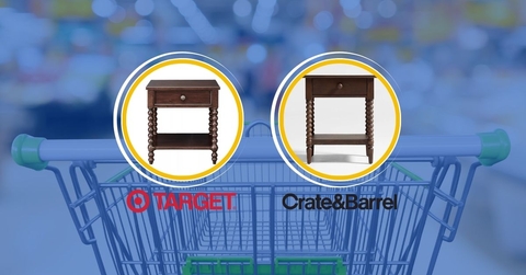 Two nightstands from Target and Crate &amp; Barrel