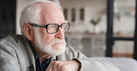 Senior man looking worried