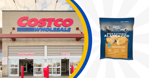 Costco store and Alaska Cod product