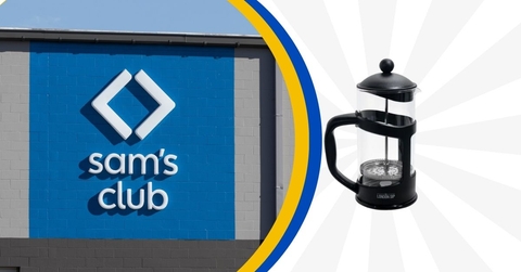 Sam&#x27;s Club logo with French Press collage