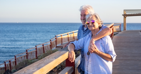 senior couple enjoying 