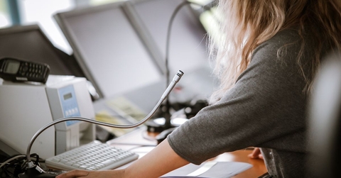 woman working as an air traffic controller