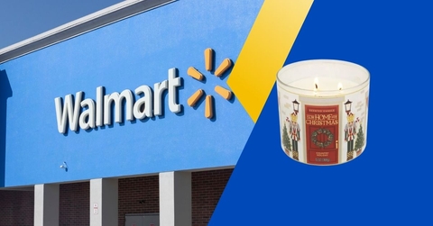 Walmart storefront with candle