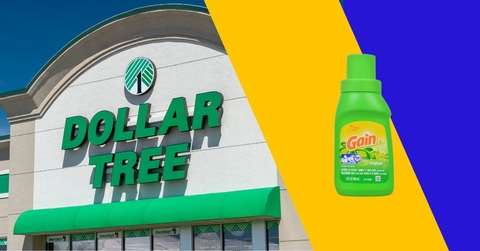 Dollar tree store with gain laundry detergent