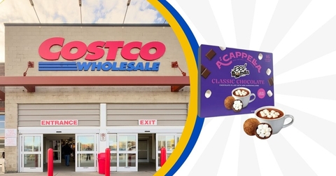 Costco storefront with hot chocolate